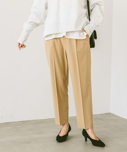 GLOBAL WORK ウツクシルエットプレミアムスリムテーパードパンツ/147669 ベージュ M ウィメンズボトムス グローバルワーク 147669 and ST アンドエスティ(旧ドットエスティ) GLOBAL WORK ウツクシルエットプレミアムスリムテーパードパンツ/147669 ベージュ M ウィメンズボトムス グローバルワーク 147669 and ST アンドエスティ(旧ドットエスティ)