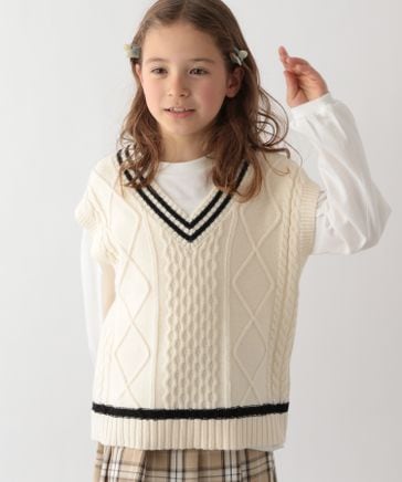 ニットベストセットプルオーバー/キッズ/95-165cm展開 | [公式