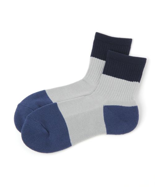 GLOBAL WORK らくごこちフィットソックス/ミドル/180594/アウトレット価格 ブルー FREE メンズグッズ グローバルワーク 180594 and ST アンドエスティ（旧ドットエスティ）