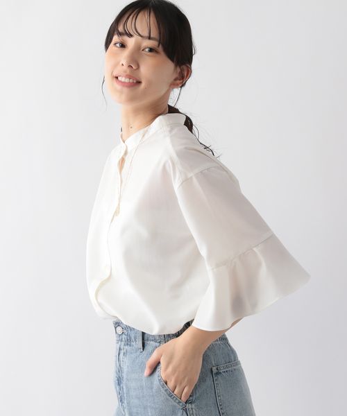 MLLEオンワード樫山 ノエビア 日本製 長袖サテンAライン