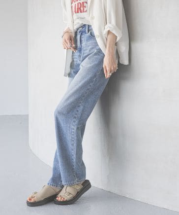 2,000円値引き★引き取り限定☆机 GOODデニムストレートパンツ/209645/アウトレット価格 | [公式