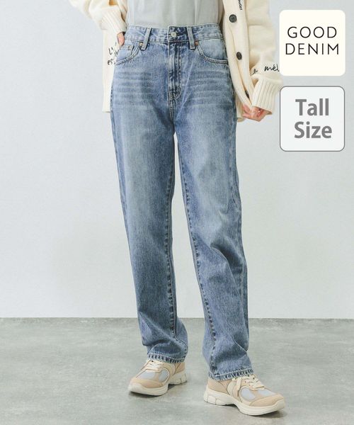 GLOBAL WORK 一部店舗限定/GOODデニムストレートパンツTall/209668 ブルー S ウィメンズボトムス グローバルワーク 209668 and ST アンドエスティ(旧ドットエスティ) GLOBAL WORK 一部店舗限定/GOODデニムストレートパンツTall/209668 ブルー S ウィメンズボトムス グローバルワーク 209668 and ST アンドエスティ(旧ドットエスティ)