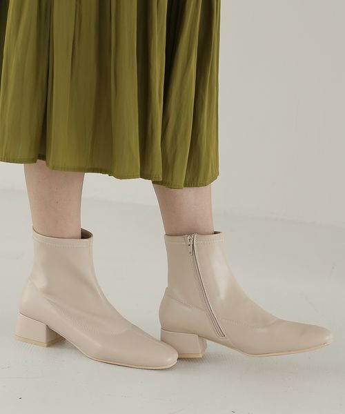 本田翼さん着用 らくっション撥水ストレッチローヒールブーツ 公式 グローバルワーク Global Work 通販