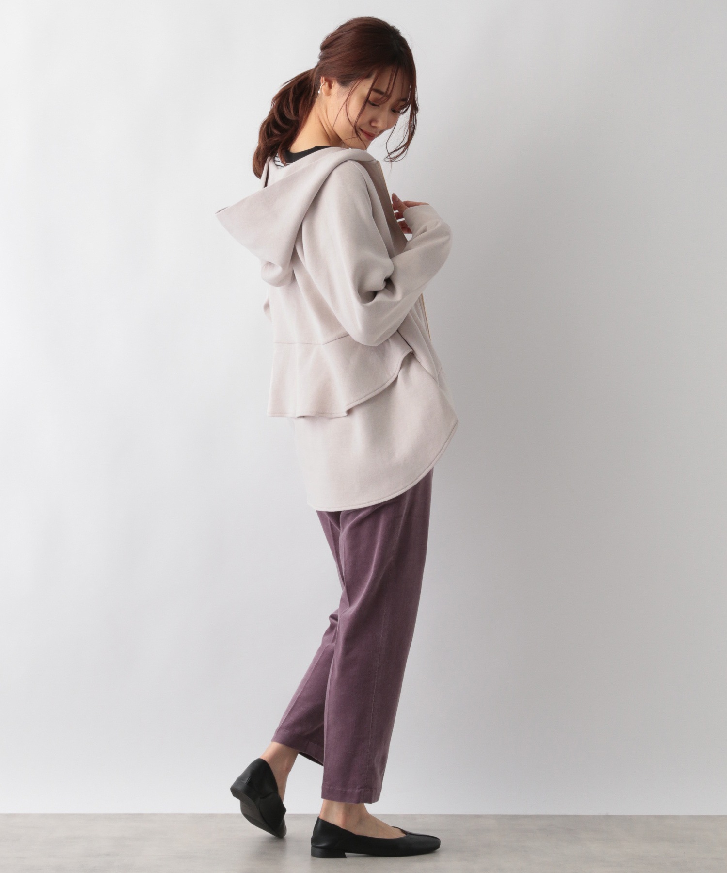 業界No.1 GLOBAL WORK フリルパーカー Lサイズ