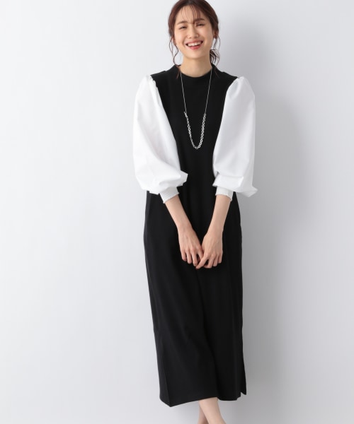 袖布帛ドッキングワンピース 公式 グローバルワーク Global Work 通販