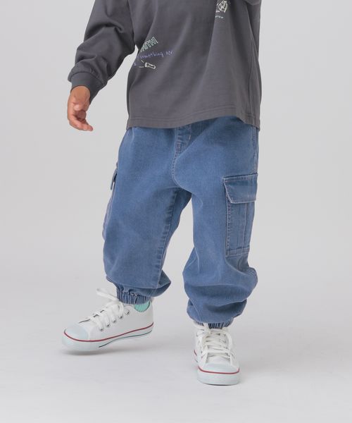 GLOBAL WORK 100-120cm展開/スゴラクストレッチカーゴパンツ/234558 ブルー キッズ グローバルワーク 234558 and ST アンドエスティ(旧ドットエスティ) GLOBAL WORK 100-120cm展開/スゴラクストレッチカーゴパンツ/234558 ブルー キッズ グローバルワーク 234558 and ST アンドエスティ(旧ドットエスティ)