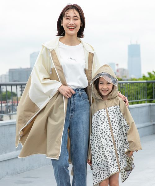 GLOBAL WORK 撥水レインポンチョ ベージュ ウィメンズグッズ グローバルワーク 236661 and ST アンドエスティ(旧ドットエスティ) GLOBAL WORK 撥水レインポンチョ ベージュ ウィメンズグッズ グローバルワーク 236661 and ST アンドエスティ(旧ドットエスティ)