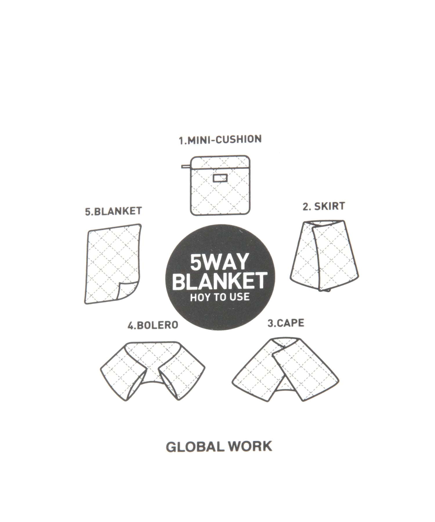 5WAYキルトブランケット | [公式]グローバルワーク （GLOBAL WORK）通販
