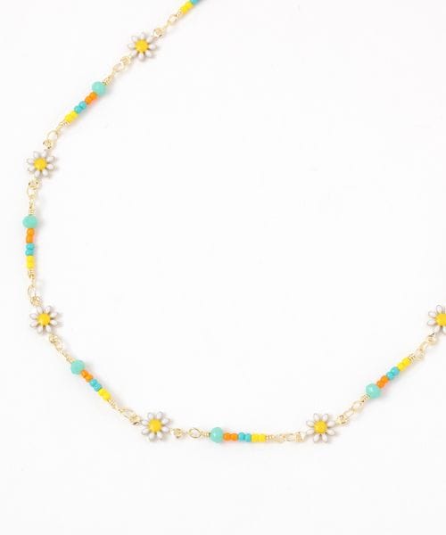 GLOBAL WORK 吉高由里子さん着用/FLOWERチェーンネックレス/251911 グリーン ウィメンズグッズ グローバルワーク 251911 and ST アンドエスティ(旧ドットエスティ) GLOBAL WORK 吉高由里子さん着用/FLOWERチェーンネックレス/251911 グリーン ウィメンズグッズ グローバルワーク 251911 and ST アンドエスティ(旧ドットエスティ)