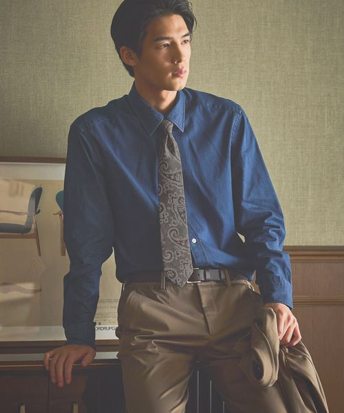 GLOBAL WORK デニムシャツ/Salon de GW/251961 ブルー L メンズインナー グローバルワーク 251961 and ST アンドエスティ(旧ドットエスティ) GLOBAL WORK デニムシャツ/Salon de GW/251961 ブルー L メンズインナー グローバルワーク 251961 and ST アンドエスティ(旧ドットエスティ)
