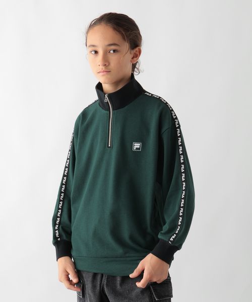 GLOBAL WORK FILA/コラボハーフZIP/キッズ/252057 グリーン キッズ グローバルワーク 252057 and ST アンドエスティ(旧ドットエスティ) GLOBAL WORK FILA/コラボハーフZIP/キッズ/252057 グリーン キッズ グローバルワーク 252057 and ST アンドエスティ(旧ドットエスティ)