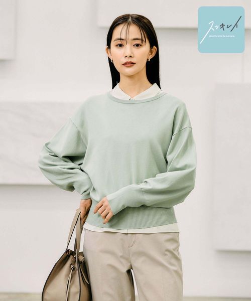 GLOBAL WORK スッキレイクルーネックプルオーバー/252060 グリーン XXL ウィメンズインナー グローバルワーク 252060 and ST アンドエスティ(旧ドットエスティ) GLOBAL WORK スッキレイクルーネックプルオーバー/252060 グリーン XXL ウィメンズインナー グローバルワーク 252060 and ST アンドエスティ(旧ドットエスティ)