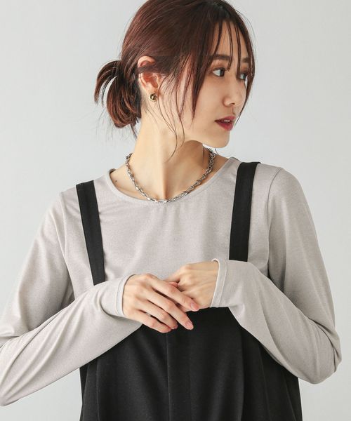 GLOBAL WORK Beauteeラメプルオーバー長袖/252247 ナチュラル L ウィメンズインナー グローバルワーク 252247 and ST アンドエスティ(旧ドットエスティ) GLOBAL WORK Beauteeラメプルオーバー長袖/252247 ナチュラル L ウィメンズインナー グローバルワーク 252247 and ST アンドエスティ(旧ドットエスティ)
