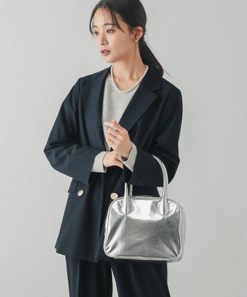 GLOBAL WORK スペ軽2WAYスクエアボストン/252305 ライトグレー ウィメンズグッズ グローバルワーク 252305 and ST アンドエスティ(旧ドットエスティ) GLOBAL WORK スペ軽2WAYスクエアボストン/252305 ライトグレー ウィメンズグッズ グローバルワーク 252305 and ST アンドエスティ(旧ドットエスティ)