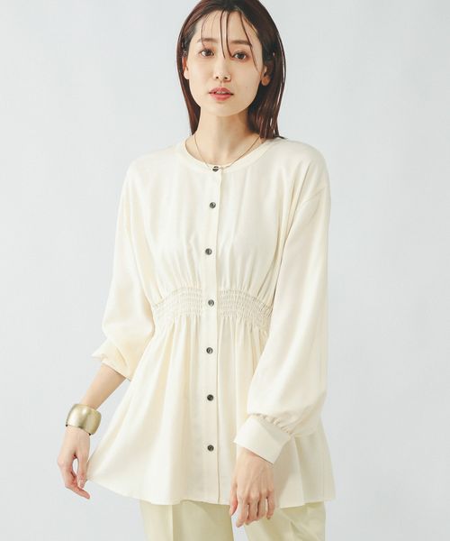 GLOBAL WORK シャーリングシャツ長袖/286232 ナチュラル L ウィメンズインナー グローバルワーク 286232 and ST アンドエスティ(旧ドットエスティ) GLOBAL WORK シャーリングシャツ長袖/286232 ナチュラル L ウィメンズインナー グローバルワーク 286232 and ST アンドエスティ(旧ドットエスティ)