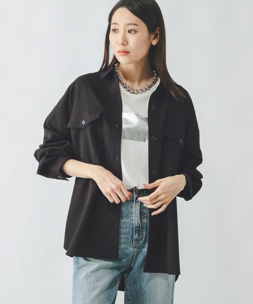 GLOBAL WORK リラックススマートSET UPシャツ長袖/286257 ブラック M ウィメンズインナー グローバルワーク 286257 and ST アンドエスティ(旧ドットエスティ) GLOBAL WORK リラックススマートSET UPシャツ長袖/286257 ブラック M ウィメンズインナー グローバルワーク 286257 and ST アンドエスティ(旧ドットエスティ)