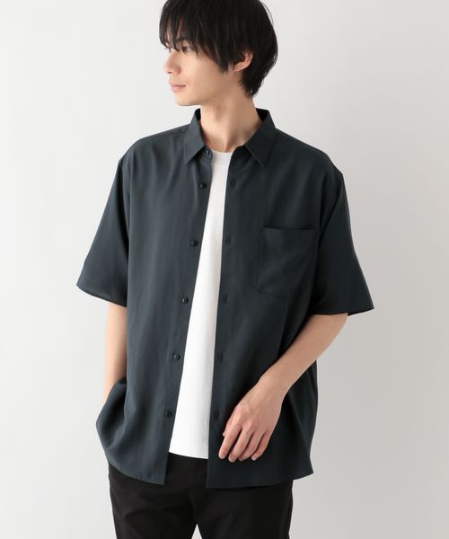 GLOBAL WORK サラサマ快適シャツ/レギュラーカラー/半袖/286395 チャコールグレー XL メンズインナー グローバルワーク 286395 and ST アンドエスティ(旧ドットエスティ) GLOBAL WORK サラサマ快適シャツ/レギュラーカラー/半袖/286395 チャコールグレー XL メンズインナー グローバルワーク 286395 and ST アンドエスティ(旧ドットエスティ)
