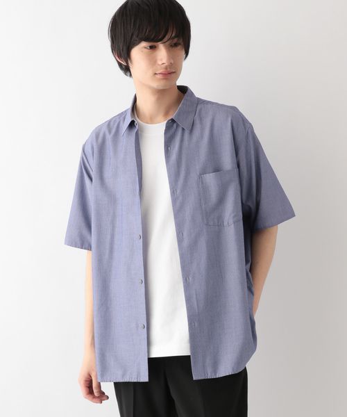GLOBAL WORK サラサマ快適シャツ/レギュラーカラー/半袖/286395 ブルー M メンズインナー グローバルワーク 286395 and ST アンドエスティ(旧ドットエスティ) GLOBAL WORK サラサマ快適シャツ/レギュラーカラー/半袖/286395 ブルー M メンズインナー グローバルワーク 286395 and ST アンドエスティ(旧ドットエスティ)