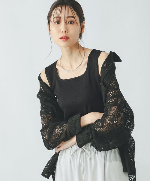 GLOBAL WORK Beauteeラメタンク/287477 ブラック M ウィメンズインナー グローバルワーク 287477 and ST アンドエスティ(旧ドットエスティ) GLOBAL WORK Beauteeラメタンク/287477 ブラック M ウィメンズインナー グローバルワーク 287477 and ST アンドエスティ(旧ドットエスティ)