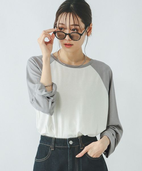 GLOBAL WORK ヘビロッTEEセミシアーラグラン/287527 グレー L ウィメンズインナー グローバルワーク 287527 and ST アンドエスティ(旧ドットエスティ) GLOBAL WORK ヘビロッTEEセミシアーラグラン/287527 グレー L ウィメンズインナー グローバルワーク 287527 and ST アンドエスティ(旧ドットエスティ)
