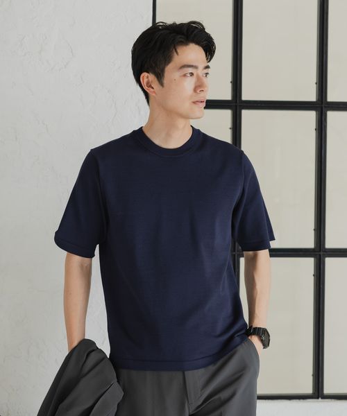 GLOBAL WORK アンチピリングハイゲージニット/クルー/半袖/287539 ネイビー M メンズインナー グローバルワーク 287539 and ST アンドエスティ(旧ドットエスティ) GLOBAL WORK アンチピリングハイゲージニット/クルー/半袖/287539 ネイビー M メンズインナー グローバルワーク 287539 and ST アンドエスティ(旧ドットエスティ)