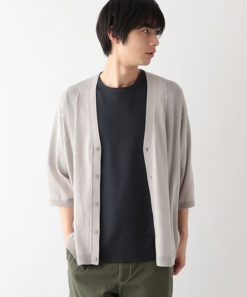 GLOBAL WORK 洗えるサラサラサマーカーディガン/五分袖/287557 ライトグレー XL メンズインナー グローバルワーク 287557 and ST アンドエスティ(旧ドットエスティ) GLOBAL WORK 洗えるサラサラサマーカーディガン/五分袖/287557 ライトグレー XL メンズインナー グローバルワーク 287557 and ST アンドエスティ(旧ドットエスティ)