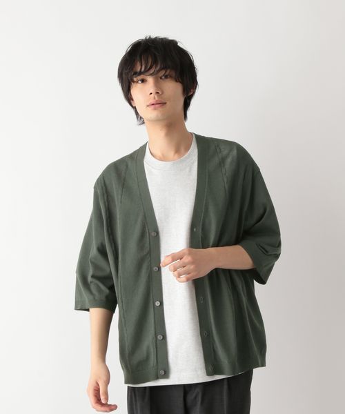 GLOBAL WORK 洗えるサラサラサマーカーディガン/五分袖/287557 グリーン XL メンズインナー グローバルワーク 287557 and ST アンドエスティ(旧ドットエスティ) GLOBAL WORK 洗えるサラサラサマーカーディガン/五分袖/287557 グリーン XL メンズインナー グローバルワーク 287557 and ST アンドエスティ(旧ドットエスティ)