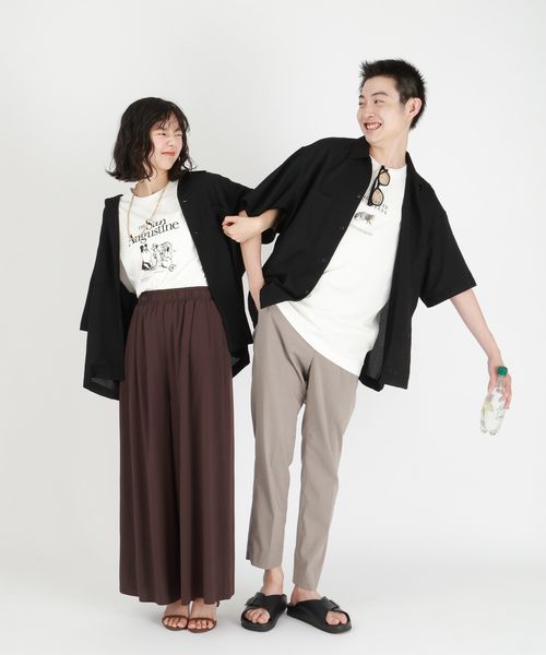 GLOBAL WORK 快適サマーシャツ/パナマ/287583 ブラック S メンズインナー グローバルワーク 287583 and ST アンドエスティ(旧ドットエスティ) GLOBAL WORK 快適サマーシャツ/パナマ/287583 ブラック S メンズインナー グローバルワーク 287583 and ST アンドエスティ(旧ドットエスティ)