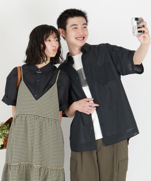 GLOBAL WORK 快適サマーシャツ/シアー/287587 ブラック L メンズインナー グローバルワーク 287587 and ST アンドエスティ(旧ドットエスティ) GLOBAL WORK 快適サマーシャツ/シアー/287587 ブラック L メンズインナー グローバルワーク 287587 and ST アンドエスティ(旧ドットエスティ)
