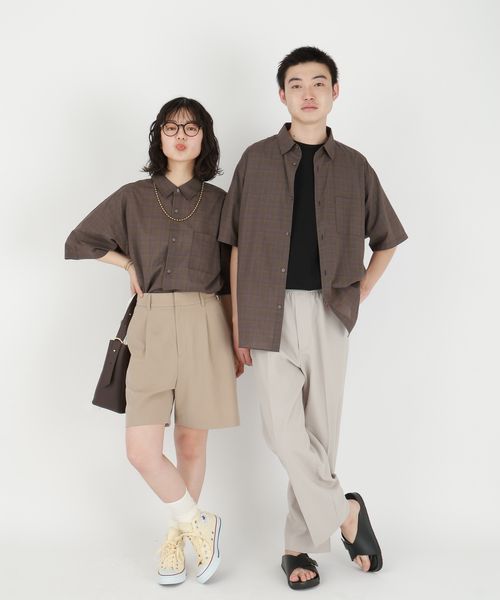 GLOBAL WORK 快適サマーシャツ/シアー/287587 ブラウン XL メンズインナー グローバルワーク 287587 and ST アンドエスティ(旧ドットエスティ) GLOBAL WORK 快適サマーシャツ/シアー/287587 ブラウン XL メンズインナー グローバルワーク 287587 and ST アンドエスティ(旧ドットエスティ)