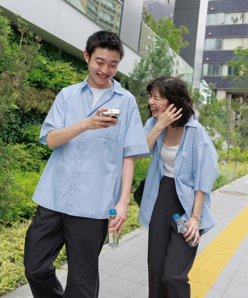 GLOBAL WORK 快適サマーシャツ/シアー/287587 ライトブルー S メンズインナー グローバルワーク 287587 and ST アンドエスティ(旧ドットエスティ) GLOBAL WORK 快適サマーシャツ/シアー/287587 ライトブルー S メンズインナー グローバルワーク 287587 and ST アンドエスティ(旧ドットエスティ)