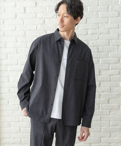 GLOBAL WORK アーバンデニムシャツAIR/長袖/287591 ダークブルー L メンズインナー グローバルワーク 287591 and ST アンドエスティ(旧ドットエスティ) GLOBAL WORK アーバンデニムシャツAIR/長袖/287591 ダークブルー L メンズインナー グローバルワーク 287591 and ST アンドエスティ(旧ドットエスティ)