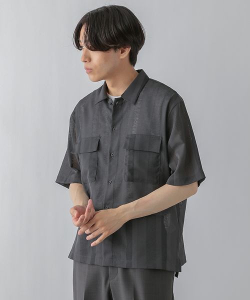 GLOBAL WORK 快適サマーシャツ/透かし柄/CLEAN MODE/287595 チャコールグレー XL メンズインナー グローバルワーク 287595 and ST アンドエスティ(旧ドットエスティ) GLOBAL WORK 快適サマーシャツ/透かし柄/CLEAN MODE/287595 チャコールグレー XL メンズインナー グローバルワーク 287595 and ST アンドエスティ(旧ドットエスティ)