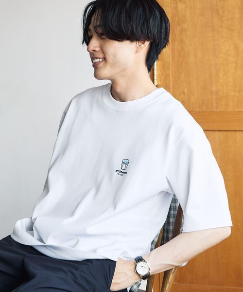 GLOBAL WORK 汗染み軽減Tシャツ/ロゴ/288051 オフホワイト M メンズインナー グローバルワーク 288051 and ST アンドエスティ(旧ドットエスティ) GLOBAL WORK 汗染み軽減Tシャツ/ロゴ/288051 オフホワイト M メンズインナー グローバルワーク 288051 and ST アンドエスティ(旧ドットエスティ)