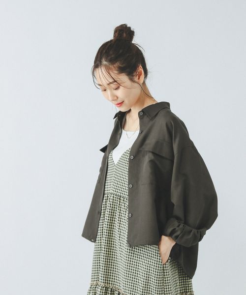 GLOBAL WORK イージーケアシアークロップドシャツ/288064 シルバー M ウィメンズインナー グローバルワーク 288064 and ST アンドエスティ(旧ドットエスティ) GLOBAL WORK イージーケアシアークロップドシャツ/288064 シルバー M ウィメンズインナー グローバルワーク 288064 and ST アンドエスティ(旧ドットエスティ)