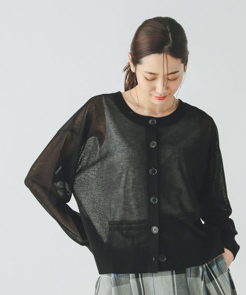 GLOBAL WORK シアークルーカーディガン/288084 ブラック L ウィメンズインナー グローバルワーク 288084 and ST アンドエスティ(旧ドットエスティ) GLOBAL WORK シアークルーカーディガン/288084 ブラック L ウィメンズインナー グローバルワーク 288084 and ST アンドエスティ(旧ドットエスティ)