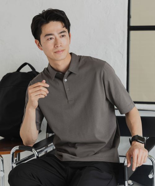GLOBAL WORK 汗染み軽減クリーンポロ/288090 チャコールグレー L メンズインナー グローバルワーク 288090 and ST アンドエスティ(旧ドットエスティ) GLOBAL WORK 汗染み軽減クリーンポロ/288090 チャコールグレー L メンズインナー グローバルワーク 288090 and ST アンドエスティ(旧ドットエスティ)