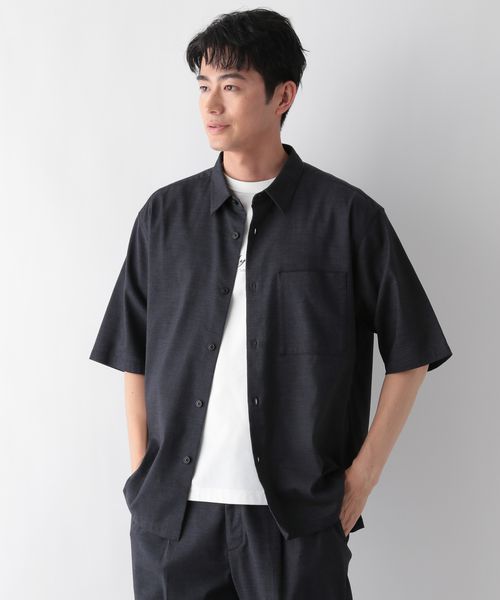 GLOBAL WORK アーバンデニムシャツAIR/5分袖/288179 ダークブルー M メンズインナー グローバルワーク 288179 and ST アンドエスティ(旧ドットエスティ) GLOBAL WORK アーバンデニムシャツAIR/5分袖/288179 ダークブルー M メンズインナー グローバルワーク 288179 and ST アンドエスティ(旧ドットエスティ)
