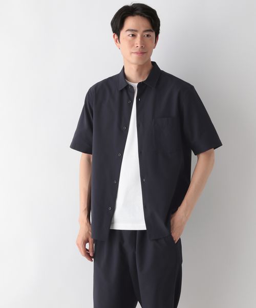 GLOBAL WORK 快適サマーシャツ/サッカー/288184 ダークブルー L メンズインナー グローバルワーク 288184 and ST アンドエスティ(旧ドットエスティ) GLOBAL WORK 快適サマーシャツ/サッカー/288184 ダークブルー L メンズインナー グローバルワーク 288184 and ST アンドエスティ(旧ドットエスティ)