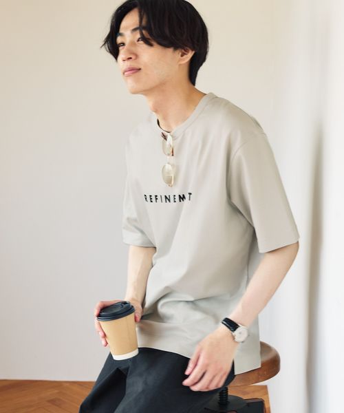 GLOBAL WORK 宮沢氷魚さん着用/リッチクリーンTシャツ/プリント/半袖/288193 ライトグレー XS メンズインナー グローバルワーク 288193 and ST アンドエスティ(旧ドットエスティ) GLOBAL WORK 宮沢氷魚さん着用/リッチクリーンTシャツ/プリント/半袖/288193 ライトグレー XS メンズインナー グローバルワーク 288193 and ST アンドエスティ(旧ドットエスティ)