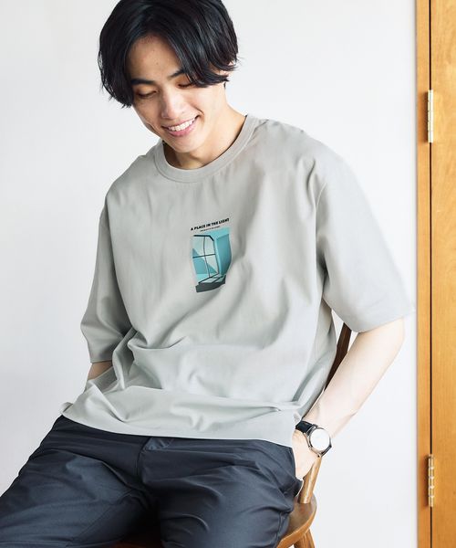 GLOBAL WORK 宮沢氷魚さん着用/リッチクリーンTシャツ/プリント/半袖/288193 ライトグレー XL メンズインナー グローバルワーク 288193 and ST アンドエスティ(旧ドットエスティ) GLOBAL WORK 宮沢氷魚さん着用/リッチクリーンTシャツ/プリント/半袖/288193 ライトグレー XL メンズインナー グローバルワーク 288193 and ST アンドエスティ(旧ドットエスティ)