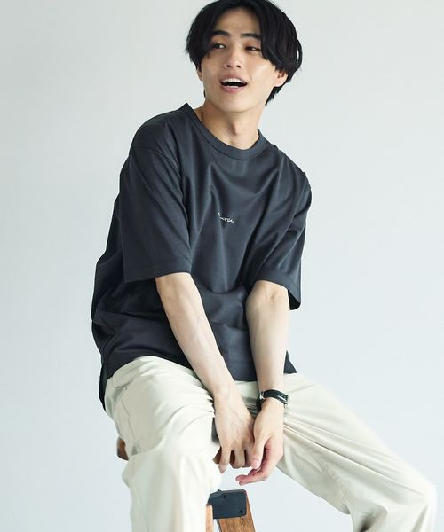 GLOBAL WORK 宮沢氷魚さん着用/リッチクリーンTシャツ/プリント/半袖/288193 チャコールグレー M メンズインナー グローバルワーク 288193 and ST アンドエスティ(旧ドットエスティ) GLOBAL WORK 宮沢氷魚さん着用/リッチクリーンTシャツ/プリント/半袖/288193 チャコールグレー M メンズインナー グローバルワーク 288193 and ST アンドエスティ(旧ドットエスティ)