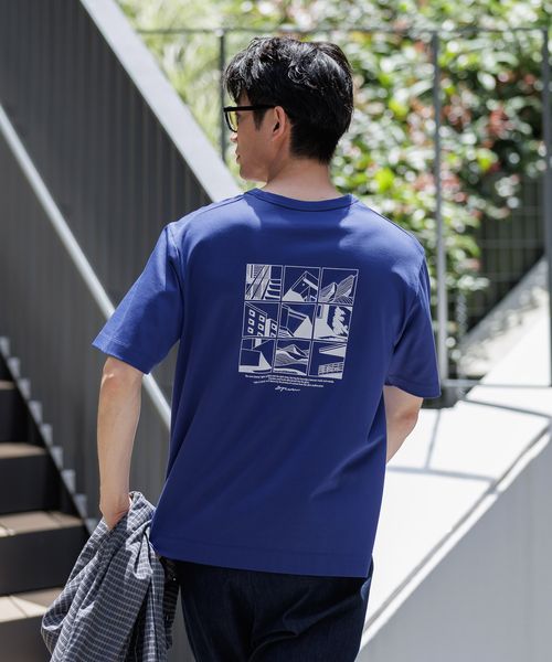 GLOBAL WORK 宮沢氷魚さん着用/リッチクリーンTシャツ/プリント/半袖/288193 ブルー L メンズインナー グローバルワーク 288193 and ST アンドエスティ(旧ドットエスティ) GLOBAL WORK 宮沢氷魚さん着用/リッチクリーンTシャツ/プリント/半袖/288193 ブルー L メンズインナー グローバルワーク 288193 and ST アンドエスティ(旧ドットエスティ)