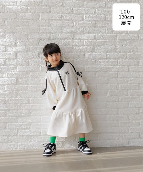 GLOBAL WORK 100-120cm展開/リボントラックワンピース/288530 オフホワイト キッズ グローバルワーク 288530 and ST アンドエスティ(旧ドットエスティ) GLOBAL WORK 100-120cm展開/リボントラックワンピース/288530 オフホワイト キッズ グローバルワーク 288530 and ST アンドエスティ(旧ドットエスティ)