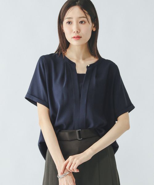 GLOBAL WORK キレイつづく2WAYタック半袖/288566 ネイビー M ウィメンズインナー グローバルワーク 288566 and ST アンドエスティ(旧ドットエスティ) GLOBAL WORK キレイつづく2WAYタック半袖/288566 ネイビー M ウィメンズインナー グローバルワーク 288566 and ST アンドエスティ(旧ドットエスティ)
