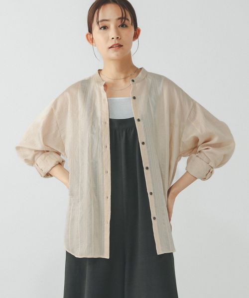 GLOBAL WORK 吉高由里子さん着用/アソート柄シアーシャツ/288604 ベージュ L ウィメンズインナー グローバルワーク 288604 and ST アンドエスティ(旧ドットエスティ) GLOBAL WORK 吉高由里子さん着用/アソート柄シアーシャツ/288604 ベージュ L ウィメンズインナー グローバルワーク 288604 and ST アンドエスティ(旧ドットエスティ)
