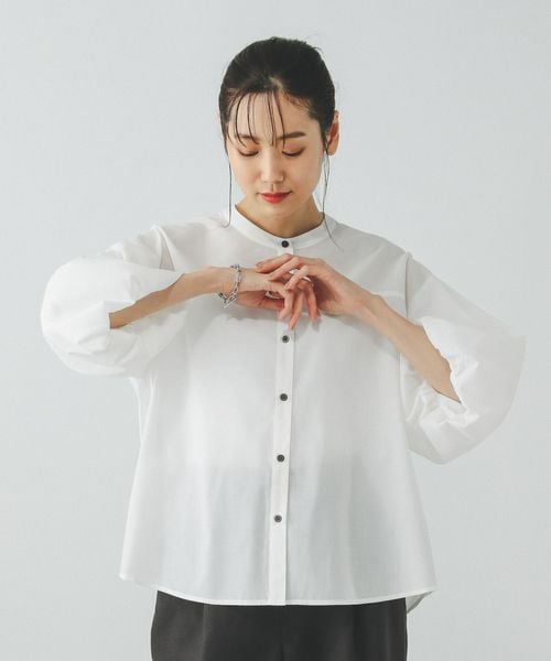 GLOBAL WORK 袖バルーンブラウス8分袖/288616 オフホワイト L ウィメンズインナー グローバルワーク 288616 and ST アンドエスティ(旧ドットエスティ) GLOBAL WORK 袖バルーンブラウス8分袖/288616 オフホワイト L ウィメンズインナー グローバルワーク 288616 and ST アンドエスティ(旧ドットエスティ)