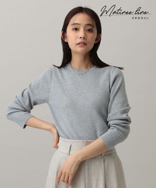 GLOBAL WORK MATINEE LINE/リブクルーネックプルオーバー/288700 ライトグレー M マチネ グローバルワーク 288700 and ST アンドエスティ(旧ドットエスティ) GLOBAL WORK MATINEE LINE/リブクルーネックプルオーバー/288700 ライトグレー M マチネ グローバルワーク 288700 and ST アンドエスティ(旧ドットエスティ)