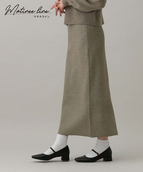 GLOBAL WORK MATINEE LINE/ブークレニットスカート/288739 グリーン M マチネ グローバルワーク 288739 and ST アンドエスティ(旧ドットエスティ) GLOBAL WORK MATINEE LINE/ブークレニットスカート/288739 グリーン M マチネ グローバルワーク 288739 and ST アンドエスティ(旧ドットエスティ)