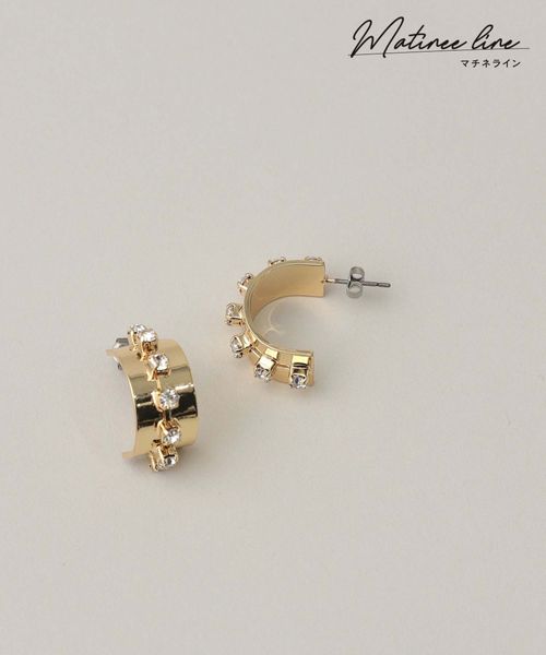 GLOBAL WORK 吉高由里子さん着用/MATINE LINE/ストーンメタルカーブピアス/288890 ホワイト マチネ グローバルワーク 288890 and ST アンドエスティ(旧ドットエスティ) GLOBAL WORK 吉高由里子さん着用/MATINE LINE/ストーンメタルカーブピアス/288890 ホワイト マチネ グローバルワーク 288890 and ST アンドエスティ(旧ドットエスティ)